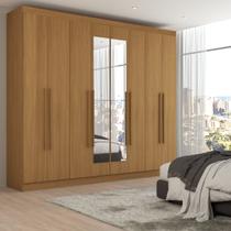 Guarda-Roupa Casal Ele e Ela 8 Portas 8 Prateleiras com Espelho Cinamomo - Panorama Móveis Guarda-Roupa Casal Ele e Ela 8 Portas 8 Prateleiras com Espelho Cinamomo - Panorama Móveis
