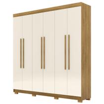 Guarda Roupa Casal Elegance 6 Portas Nature Champanhe Vila Rica Guarda Roupa Casal Elegance 6 Portas Nature Champanhe Vila Rica
