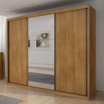 Guarda Roupa Casal em MDF com Espelho 3 Portas de Correr Palazzo Novo Horizonte Guarda Roupa Casal em MDF com Espelho 3 Portas de Correr Palazzo Novo Horizonte