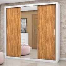 Guarda Roupa Casal Espelho 3 Portas 4 Gavetas Luna Plus Carioca Móveis