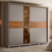 Guarda Roupa Casal Espelho Reflecta Authentic Flex 2 Portas 6 Gavetas