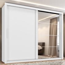 Guarda Roupa Casal Essencial 2 Portas de Correr 6 Gavetas com 8 espelhos