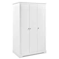 Guarda-roupa Casal Estilo Clássico 3 Portas Louise Branco Guarda-roupa Casal Estilo Clássico 3 Portas Louise Branco