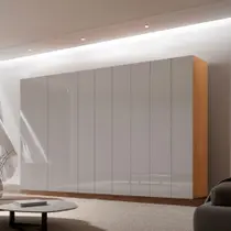 Guarda Roupa Casal Everest MDF 10 Portas 8 Gavetas e 9 Prateleiras Moderna Mobília
