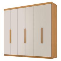 Guarda Roupa Casal Evidence Plus 6 Portas 4 Gavetas Cinamomo Areia Fosco - Zanzini