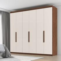 Guarda Roupa Casal Evidence Plus 6 Portas de Bater 4 Gavetas Marrom/Jacaranda/Off White Guarda Roupa Casal Evidence Plus 6 Portas de Bater 4 Gavetas Marrom/Jacaranda/Off White