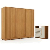 Guarda Roupa Casal Evo 6 Portas Cinamomo com Cômoda Diamante 4 Gavetas 1 Porta Cinamomo Off-White Leifer Guarda Roupa Casal Evo 6 Portas Cinamomo com Cômoda Diamante 4 Gavetas 1 Porta Cinamomo Off-White Leifer