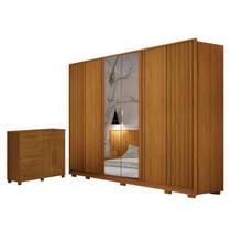 Guarda Roupa Casal Evo 6 Portas Com Espelho Cinamomo com Cômoda São Paulo 6 Gavetas 2 Portas Cinamomo Leifer Guarda Roupa Casal Evo 6 Portas Com Espelho Cinamomo com Cômoda São Paulo 6 Gavetas 2 Portas Cinamomo Leifer