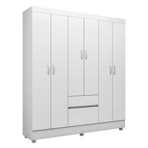 Guarda Roupa Casal Flash II 6 Portas e 2 Gavetas Flex Branco - Demóbile