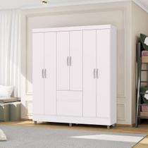 Guarda Roupa Casal Flex Abruzzo 6 Portas de Bater 2 Gavetas Branco/Terracota G98 - Gran Belo Guarda Roupa Casal Flex Abruzzo 6 Portas de Bater 2 Gavetas Branco/Terracota G98 - Gran Belo