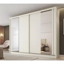 Guarda Roupa Casal Flex com 2 Espelho 2 Portas de Correr Em MDF Monterey Made Marcs