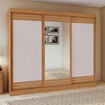 Guarda Roupa Casal Flex com Espelho 3 Portas de Correr Nice Lopas