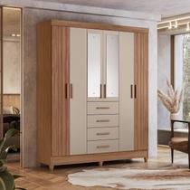 Guarda Roupa Casal Frisado 6 Portas 4 Gavetas com 2 Espelhos Aruba Guarda Roupa Casal Frisado 6 Portas 4 Gavetas com 2 Espelhos Aruba