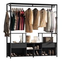 Guarda-Roupa Casal Gavetas Prateleiras Nichos Cabideiro Aço e MDF BP Bianca Guarda-Roupa Casal Gavetas Prateleiras Nichos Cabideiro Aço e MDF BP Bianca