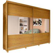 Guarda Roupa Casal Gelius Apolo 2 Portas de correr com espelho e 7 gavetas - Naturale/Naturale Off Guarda Roupa Casal Gelius Apolo 2 Portas de correr com espelho e 7 gavetas - Naturale/Naturale Off