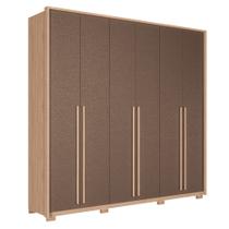 Guarda Roupa Casal Genova 6 Portas C/ Pés Wood/Terracota Santos Andira
