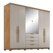 Guarda Roupa Casal Giardino 6 Portas Amêndola Nude Prime TX com Espelho e Pés - Demóbile Guarda Roupa Casal Giardino 6 Portas Amêndola Nude Prime TX com Espelho e Pés - Demóbile