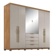 Guarda Roupa Casal Giardino 6 Portas Amêndola Nude Prime Tx Com Espelho E Pés - Demóbile Guarda Roupa Casal Giardino 6 Portas Amêndola Nude Prime Tx Com Espelho E Pés - Demóbile
