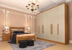 Guarda roupa casal grande 6 portas 2,39m Veneza Cinamomo Off White Tcil Móveis