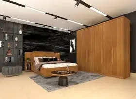 Guarda roupa casal grande 6 portas 2,39m Veneza Cinamomo Tcil Móveis