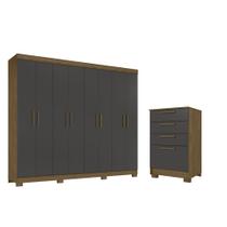 Guarda roupa casal Grande Atenas + Comoda Atenas
