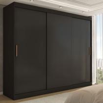 Guarda-Roupa Casal Harvard 3 Portas 2 Gavetas 100% Mdf Preto - Panorama Móveis Guarda-Roupa Casal Harvard 3 Portas 2 Gavetas 100% Mdf Preto - Panorama Móveis