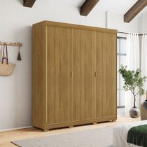 Guarda Roupa Casal Heros 3 Portas de Correr Dupla Face com Gavetas MDF Nature/Chumbo G98 - Gran Belo Guarda Roupa Casal Heros 3 Portas de Correr Dupla Face com Gavetas MDF Nature/Chumbo G98 - Gran Belo