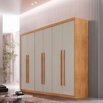 Guarda Roupa Casal Heros 6 Portas E 2 Gavetas Moderna Naturalle/off White Guarda Roupa Casal Heros 6 Portas E 2 Gavetas Moderna Naturalle/off White