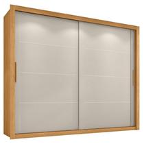 Guarda Roupa Casal Imperador Plus 2 Portas 6 Gavetas Cinamomo Areia Fosco - Zanzini
