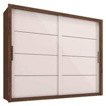 Guarda Roupa Casal Imperador Plus Jacarandá Off White Zanzini