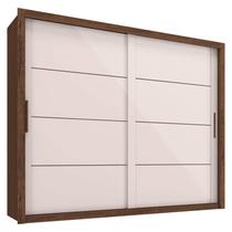 Guarda Roupa Casal Imperador Plus Jacarandá Off White Zanzini