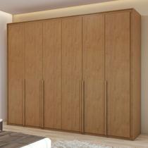 Guarda-Roupa Casal Imperatore 6 Portas 6 Gavetas 100% Mdf 81668.282 Amêndoa Clean - Móveis Lopas