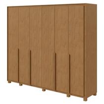 Guarda Roupa Casal Imperatore 6 Portas Amêndoa Clean com Kit Sapateira e Pés Lopas