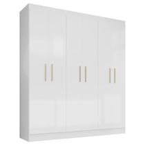 Guarda Roupa Casal Ipê 6 Portas Branco Fosco - Kits Paraná