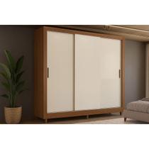 Guarda Roupa Casal Itália 3 Portas de Correr 2 Gavs Jequitiba/Off White - Santos Andirá Guarda Roupa Casal Itália 3 Portas de Correr 2 Gavs Jequitiba/Off White - Santos Andirá