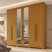 Guarda-Roupa Casal Itália 6 Portas Com Espelho 100% MDF Linhamobília Guarda-Roupa Casal Itália 6 Portas Com Espelho 100% MDF Linhamobília