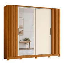 Guarda Roupa Casal Jacarandá 4 Portas Flex com 4 Espelhos - Móveis Albatroz