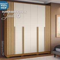Guarda roupa Casal Jamile 06 portas 04 Gavetas 100%MDF