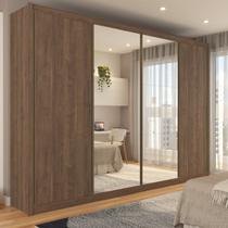 Guarda-Roupa Casal Jeremy 4 Portas 4 Gavetas com Espelho Freijó - Panorama Móveis Guarda-Roupa Casal Jeremy 4 Portas 4 Gavetas com Espelho Freijó - Panorama Móveis