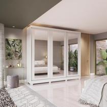 Guarda-Roupa Casal Kappesberg 3 Portas Com Espelhos 8Gavetas