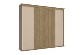 Guarda Roupa Casal Kappesberg 4 Portas de Correr N565 cor Nogueira com Macadâmia Guarda Roupa Casal Kappesberg 4 Portas de Correr N565 cor Nogueira com Macadâmia