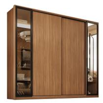 Guarda Roupa Casal Laredo 4 Portas Flex com Vidro Reflecta - Demartêz Guarda Roupa Casal Laredo 4 Portas Flex com Vidro Reflecta - Demartêz