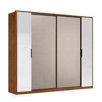 Guarda Roupa Casal Laredo D44010K Nogueira Nude Prime TX Flex com Espelho Demóbile - Demartêz Guarda Roupa Casal Laredo D44010K Nogueira Nude Prime TX Flex com Espelho Demóbile - Demartêz