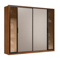 Guarda Roupa Casal Laredo D44910K Nogueira Nude Prime TX Flex com Vidro Reflecta Demóbile - Demartêz Guarda Roupa Casal Laredo D44910K Nogueira Nude Prime TX Flex com Vidro Reflecta Demóbile - Demartêz