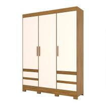 Guarda-Roupa Casal Lema 3 PT 4 GV Nature e Off White