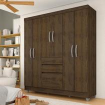 Guarda Roupa Casal Lia 6 Portas Capuccino Guarda Roupa Casal Lia 6 Portas Capuccino