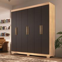 Guarda Roupa Casal Lisboa 6 Portas 2 Gav Com Pés