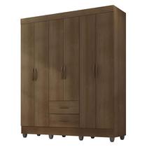 Guarda Roupa Casal Lite 6 Portas Carvalho Oak - Móveis Leão Guarda Roupa Casal Lite 6 Portas Carvalho Oak - Móveis Leão
