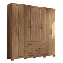 Guarda Roupa Casal Liverpool 8.6 8 Portas 6 Gavetas com Pés - Santos Andirá Guarda Roupa Casal Liverpool 8.6 8 Portas 6 Gavetas com Pés - Santos Andirá