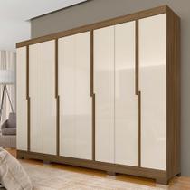 Guarda Roupa Casal Liz 8 Portas 2 Gavetas Boreal/off Premium - M.a - A Móveis Arapongas